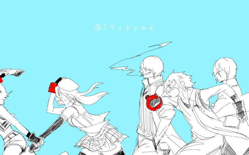 alisa ilinichina amiella, soma schicksal, player, fujiki kouta, and amamiya rindou (god eater and 1 more)