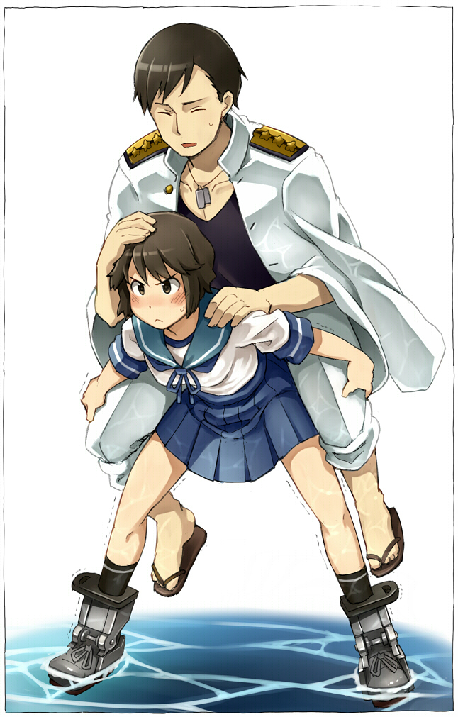 admiral and miyuki (kantai collection) drawn by sakura_(medilore)