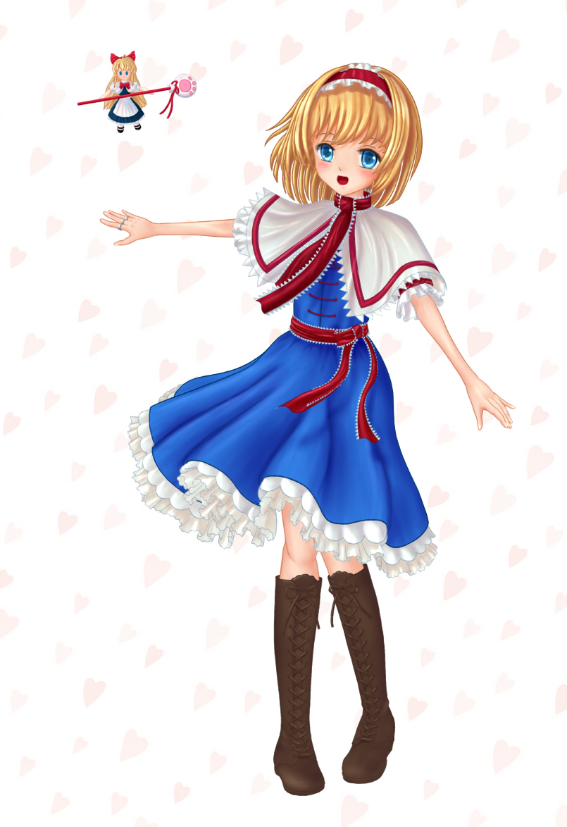 alice margatroid and shanghai doll (touhou) drawn by gang_mao