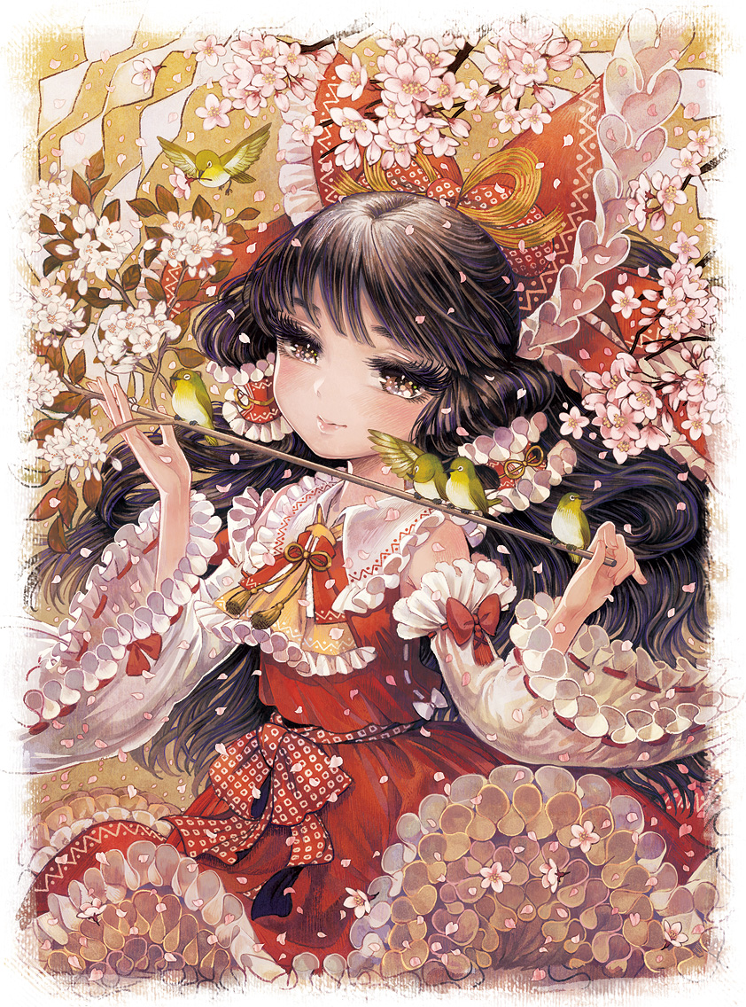 hakurei reimu (touhou) drawn by takatora