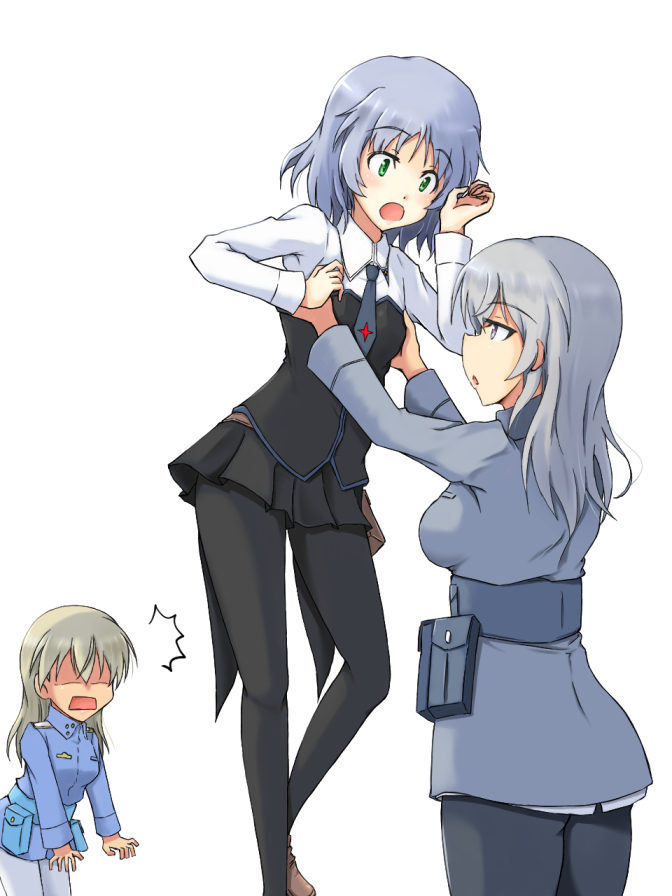 sanya v. litvyak, eila ilmatar juutilainen, and aurora e. juutilainen (world witches series and 2 more) drawn by isosceles_triangle_(xyzxyzxyz)