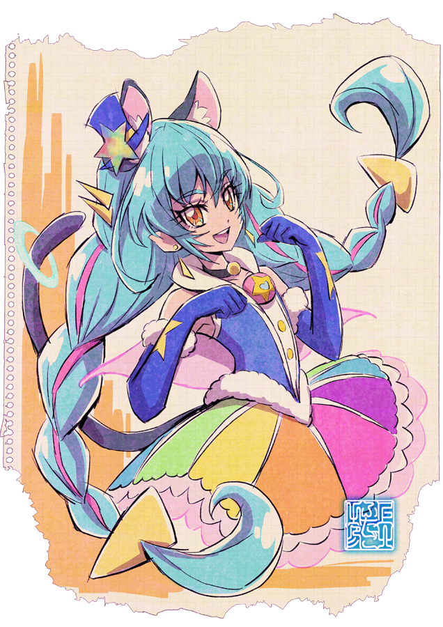 yuni and cure cosmo (precure and 1 more) drawn by kamikita_futago