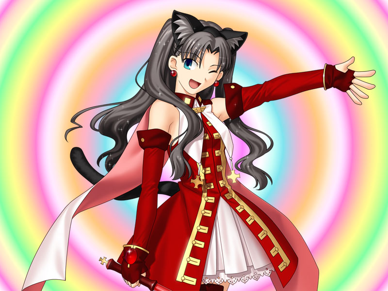 tohsaka rin and kaleido ruby (fate and 2 more) drawn by takeuchi_takashi