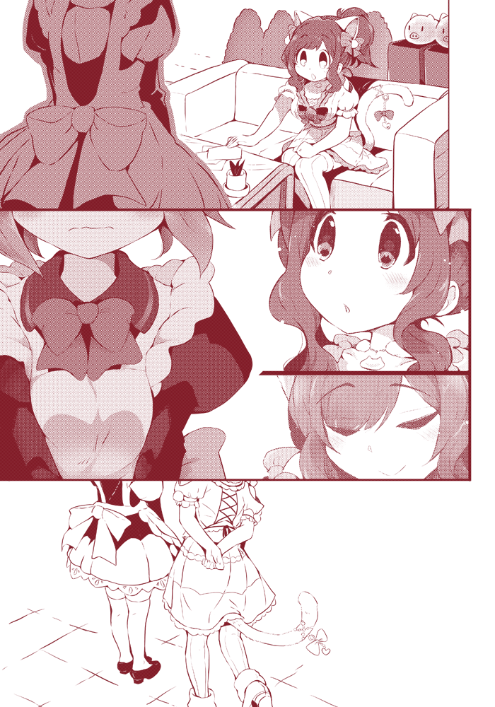 maekawa miku and abe nana (idolmaster and 2 more) drawn by usoneko