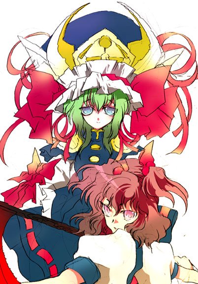 shiki eiki and onozuka komachi (touhou) drawn by mura_kuroe