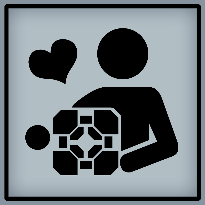 aperture science weighted companion cube (portal and 1 more)