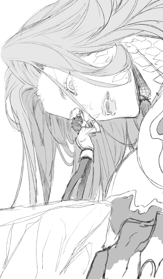 fujimaru ritsuka, medusa, and gorgon (fate and 1 more) drawn by kisaragi_kokoro_(hazuki)
