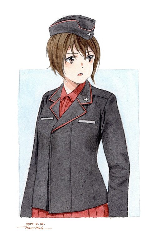 nishizumi maho (girls und panzer) drawn by horikou