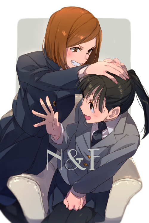 kugisaki nobara and fumi (jujutsu kaisen) drawn by echo_(circa)