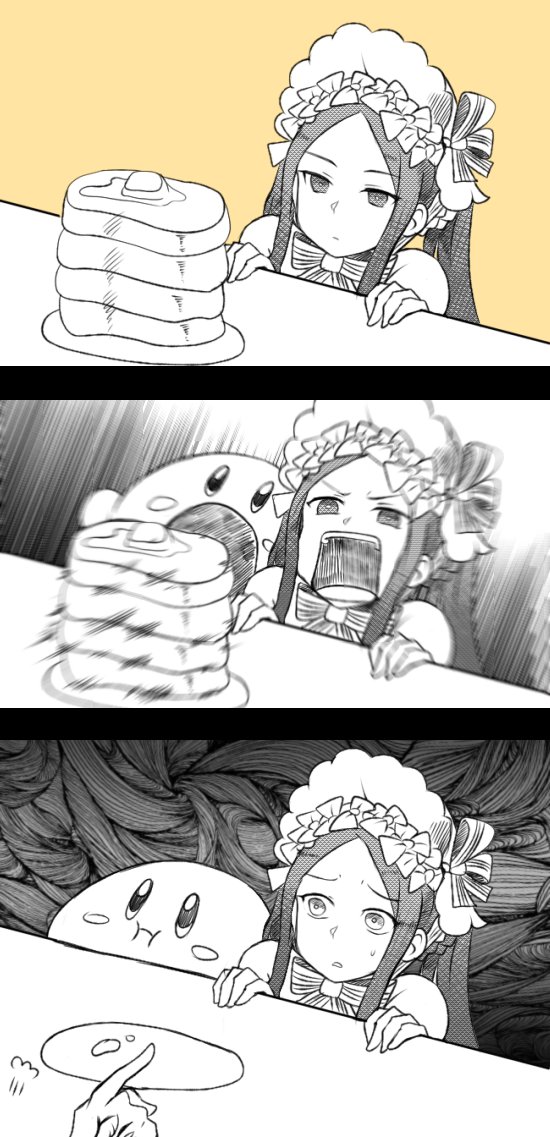 abigail williams and kirby (fate and 2 more) drawn by uni_(unnny)