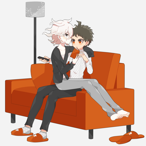 komaeda nagito and hinata hajime (danganronpa and 1 more) drawn by koikeya_(keroro7)