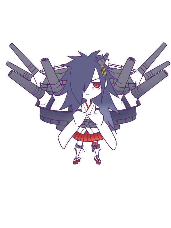 fusou and uchiha madara (kantai collection and 2 more) drawn by zuwai_kani