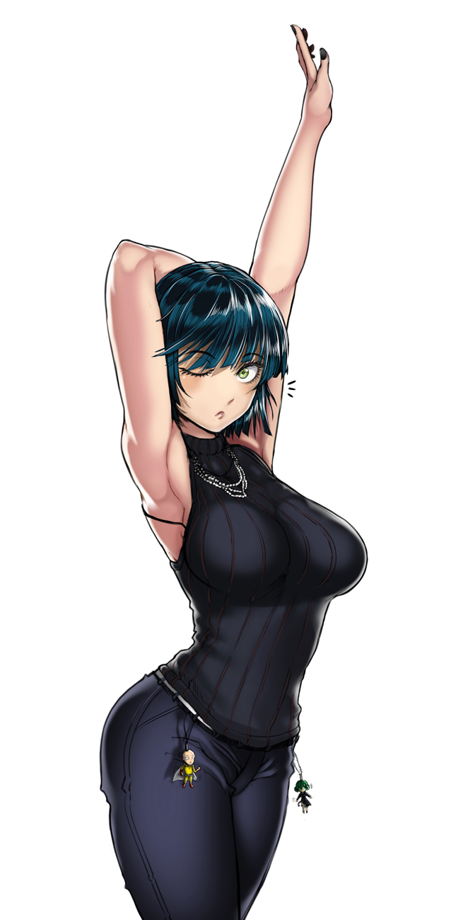 tatsumaki, fubuki, and saitama (one-punch man) drawn by the_golden_smurf
