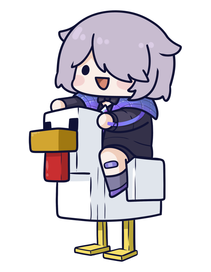 koseki bijou, chicken, and chicken jockey (hololive and 2 more) drawn by phdpigeon