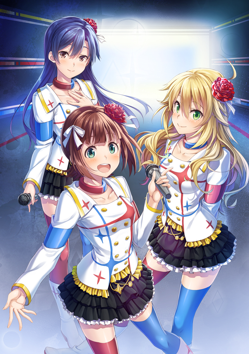 hoshii miki, kisaragi chihaya, and amami haruka (idolmaster) drawn by nanaran