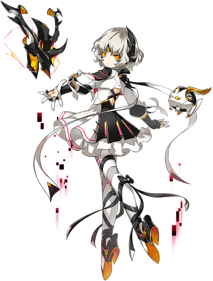 eve, moby, remy, and code: failess (elsword) drawn by hwansang