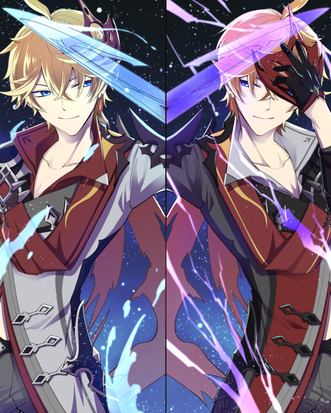 tartaglia (genshin impact) drawn by sio_genshin