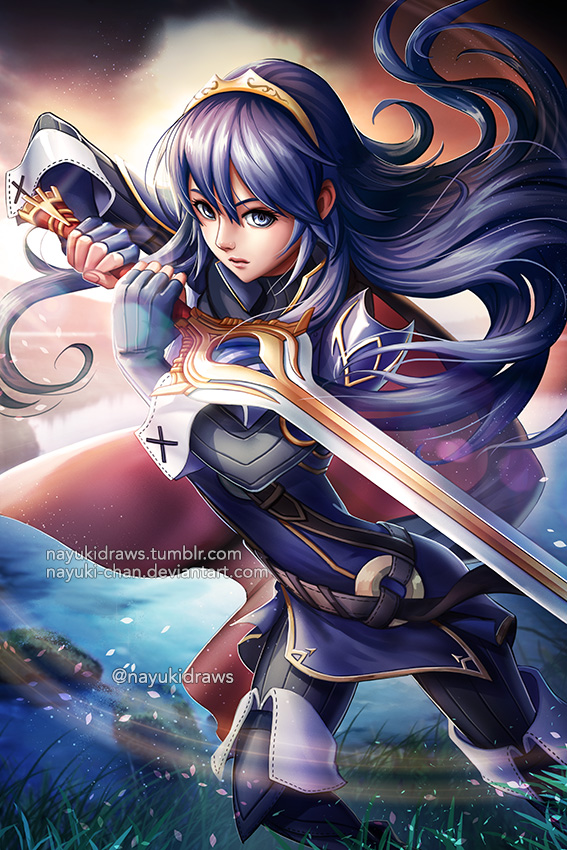 lucina (fire emblem and 2 more) drawn by nayuki