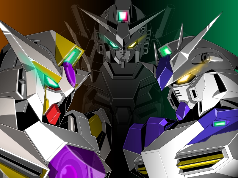 rx-78-2 gundam, hi-nu gundam, reborns gundam, 0 gundam, and furuya tooru (gundam and 3 more) drawn by xiphias_(mmi-m15e)