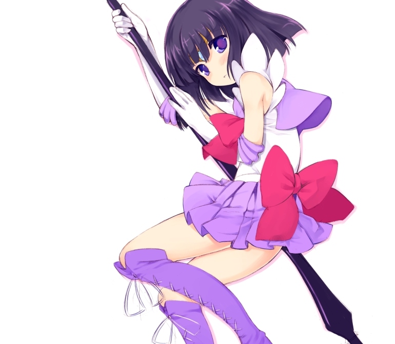 tomoe hotaru and sailor saturn (bishoujo senshi sailor moon) drawn by kurasuke