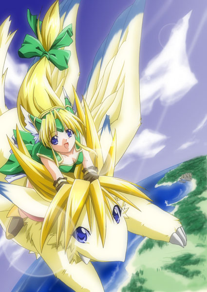 riesz and flammie (seiken densetsu and 1 more) drawn by nagumo_(nagumon)