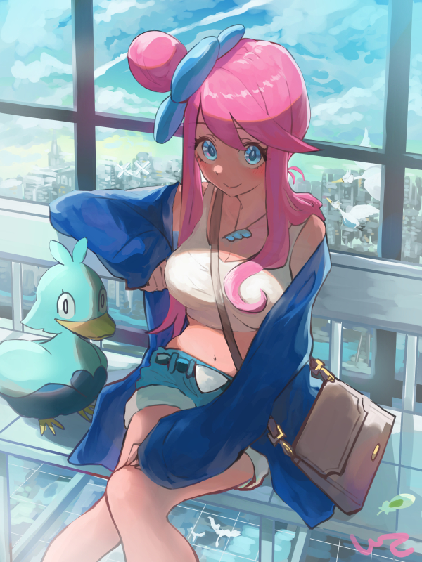 skyla, swanna, and ducklett (pokemon and 1 more) drawn by e-co
