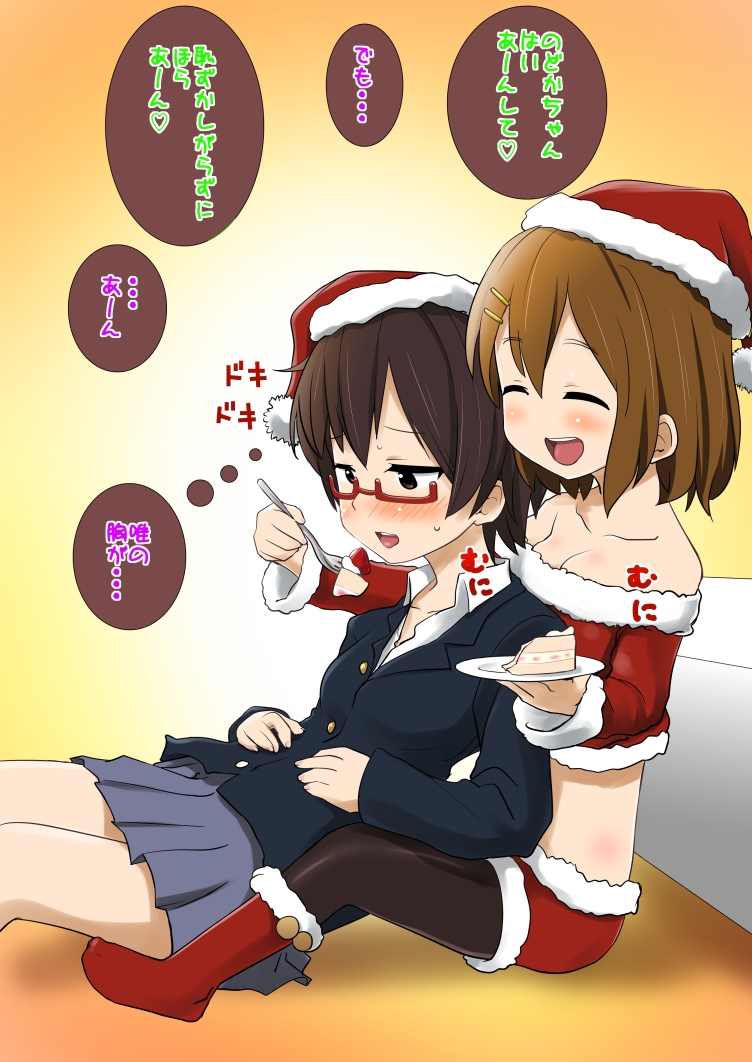 hirasawa yui and manabe nodoka (k-on!) drawn by ahenn