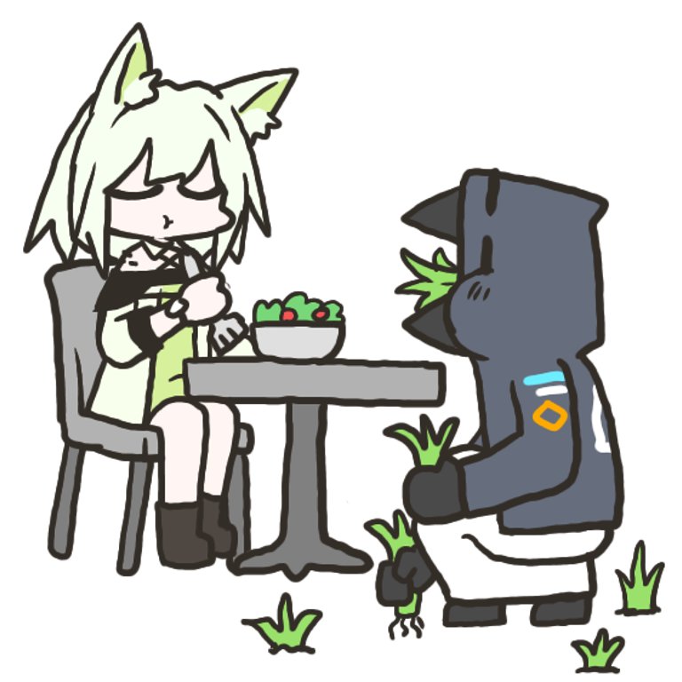doctor and kal'tsit (arknights) drawn by rihi_ewokakune
