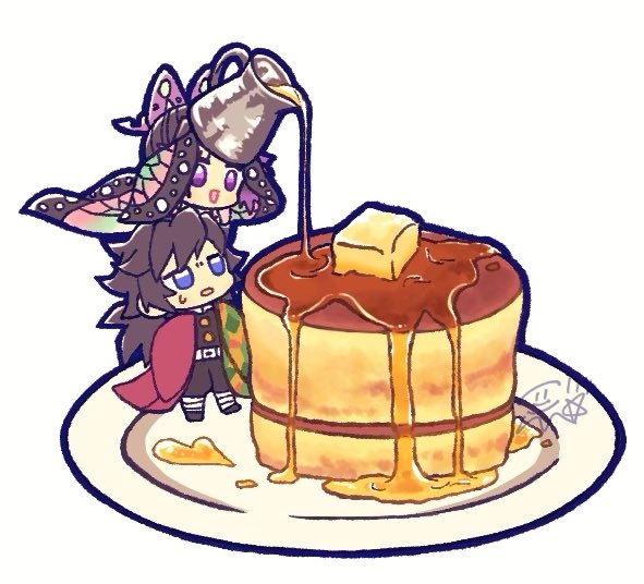 kochou shinobu and tomioka giyuu (kimetsu no yaiba) drawn by confettocandy