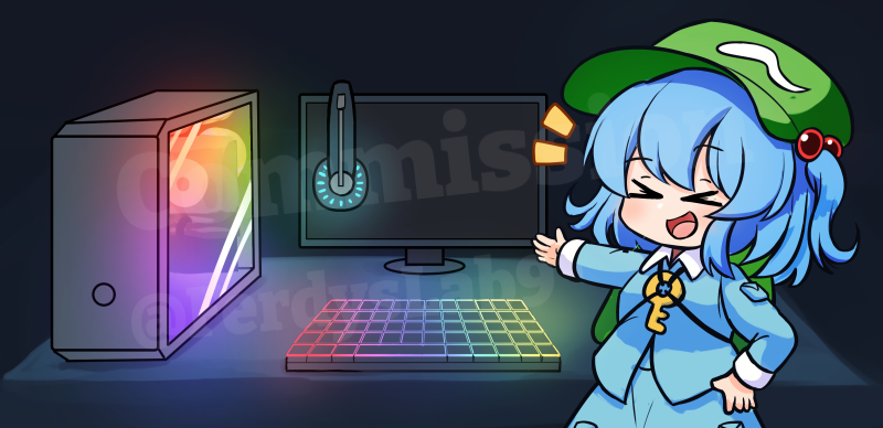 kawashiro nitori (touhou) drawn by ferdy's_lab