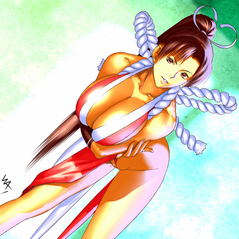 shiranui mai (the king of fighters and 1 more) drawn by wakino_keibun