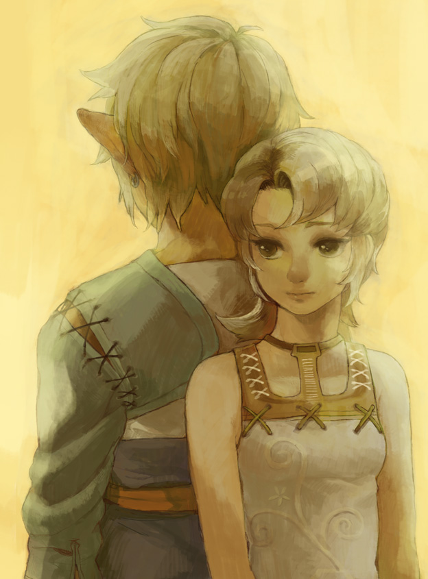 link and ilia (the legend of zelda and 1 more) drawn by yo_mo