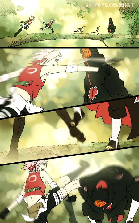 haruno sakura, uchiha obito, and tobi (naruto and 1 more) drawn by @_(shuriken_fighter)