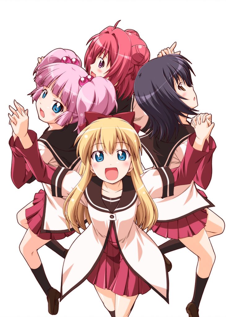 toshinou kyouko, akaza akari, funami yui, and yoshikawa chinatsu (yuruyuri) drawn by musashiya_chougenbou