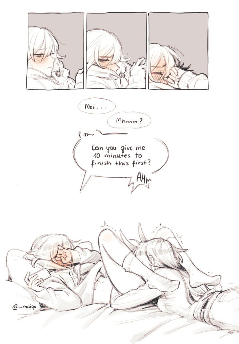 raiden mei and fu hua (honkai and 1 more) drawn by maiqo
