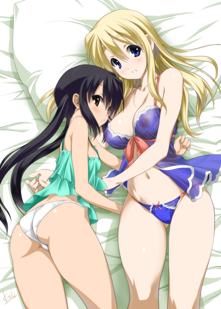 nakano azusa and kotobuki tsumugi (k-on!) drawn by mitarashi_kousei