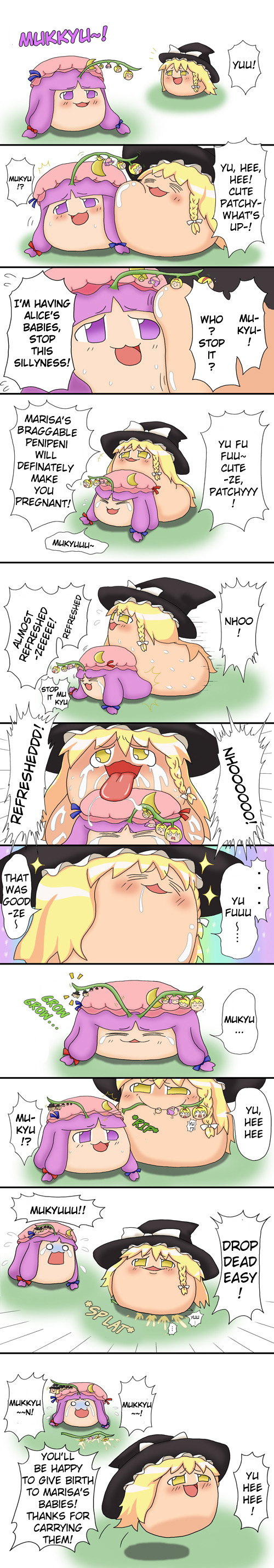 kirisame marisa, alice margatroid, and patchouli knowledge (touhou) drawn by gesuaki