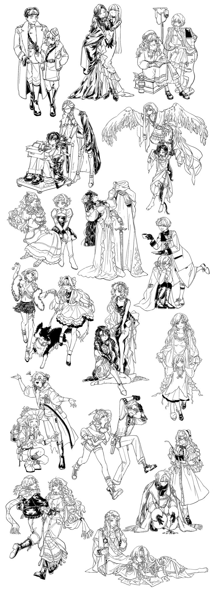 vertin, 37, isolde, marcus, voyager, and 26 more (reverse:1999) drawn by xuancheng