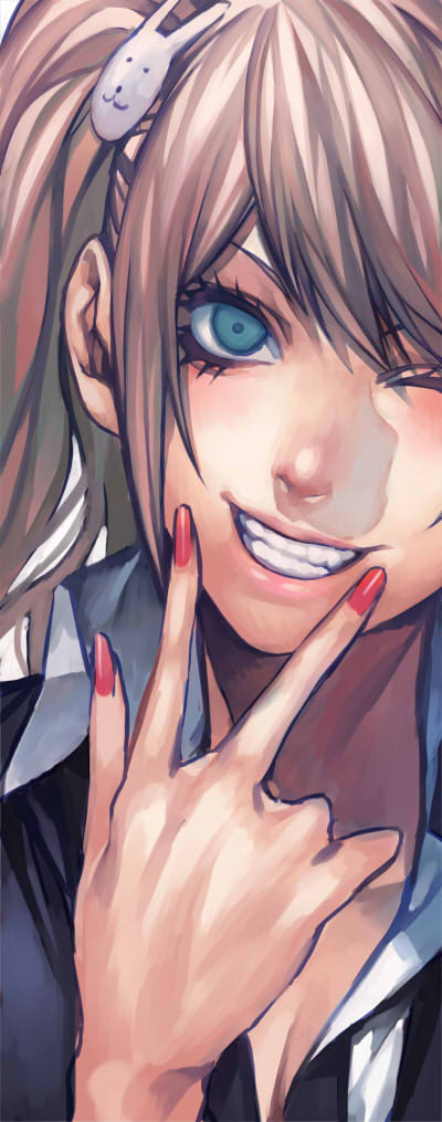 enoshima junko (danganronpa and 1 more) drawn by irohara_mitabi