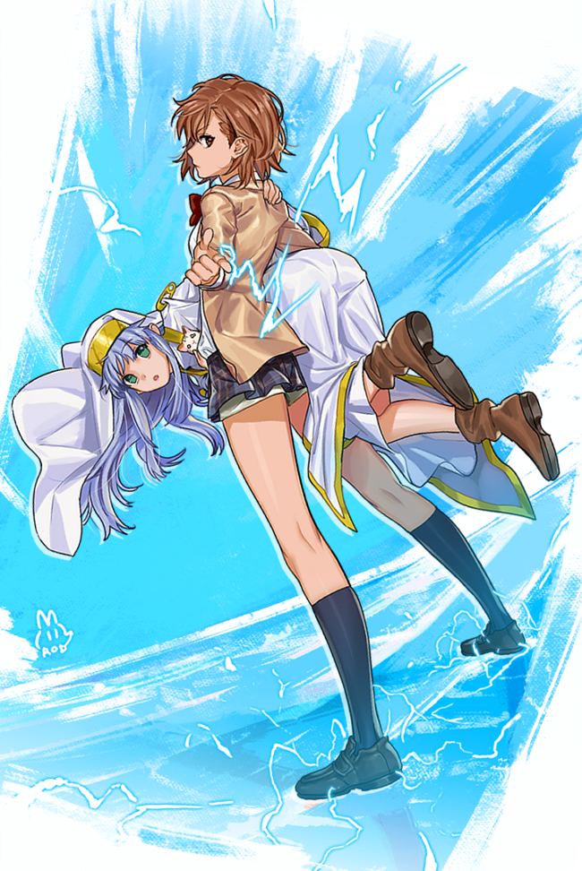 misaka mikoto, index, and sphinx (toaru majutsu no index and 1 more) drawn by rod_(rod4817)