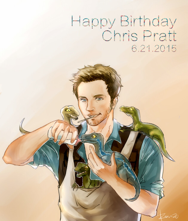 blue, chris pratt, charlie, owen grady, delta, and 1 more (jurassic park and 1 more) drawn by kemono_(kirkprise)