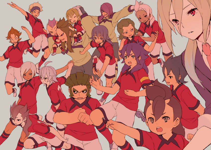 afuro terumi, kishibe taiga, izumi kanaaki, tobisawa mana, taki sousuke, and 12 more (inazuma eleven and 1 more) drawn by tokio_neo