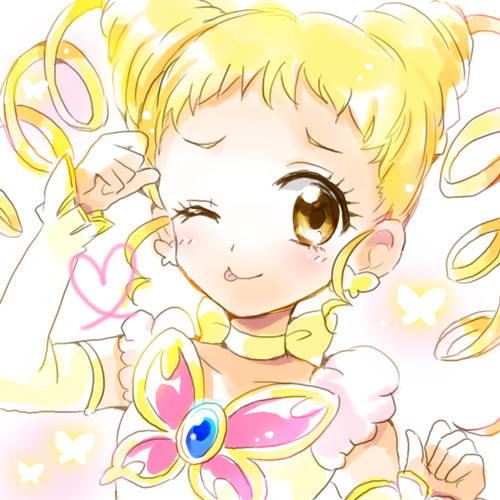 kasugano urara and cure lemonade (precure and 1 more) drawn by hitopm