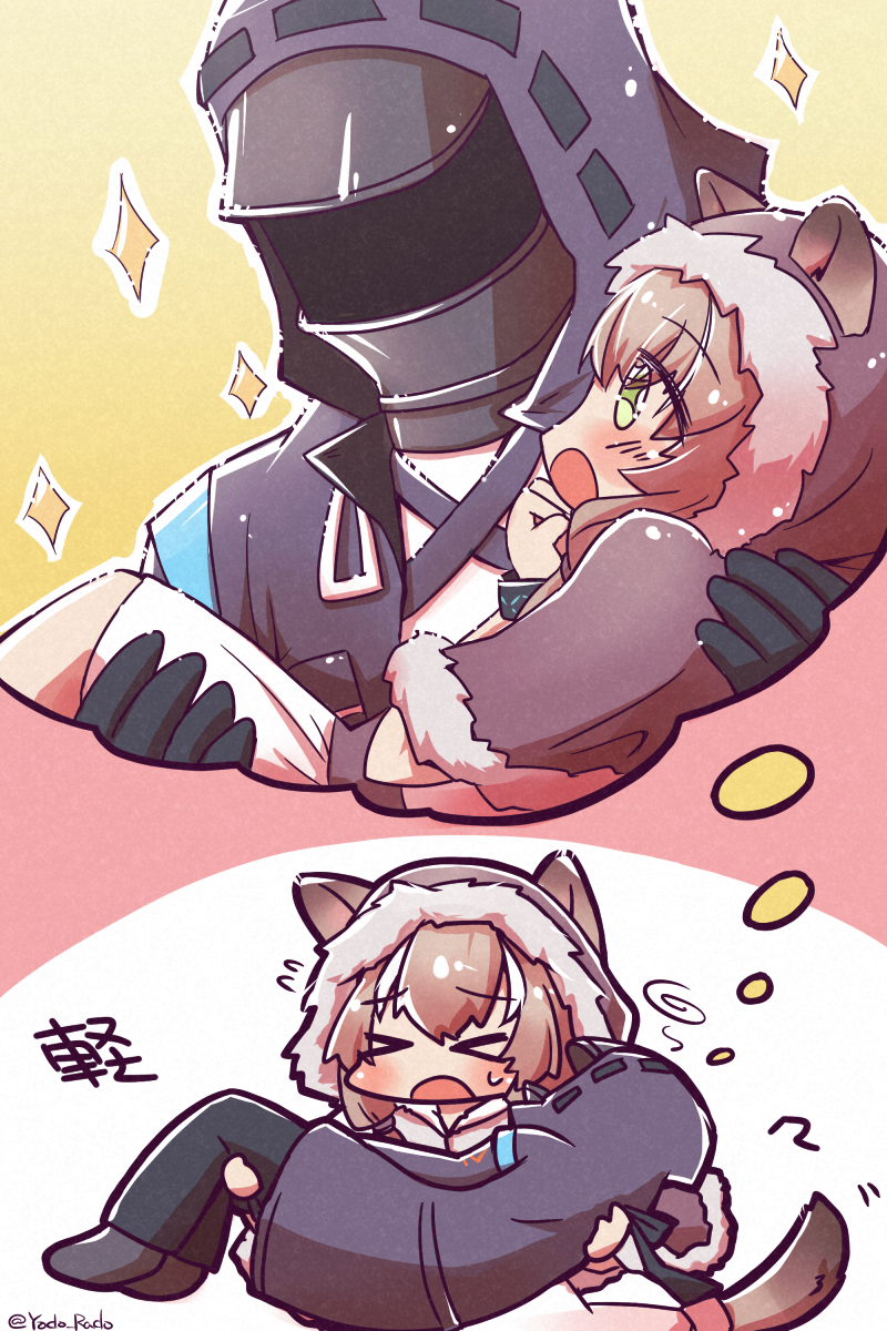 doctor and honeyberry (arknights) drawn by yodo_rado