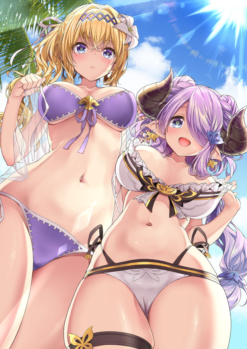 narmaya and jeanne d'arc (granblue fantasy) drawn by hakui_ami