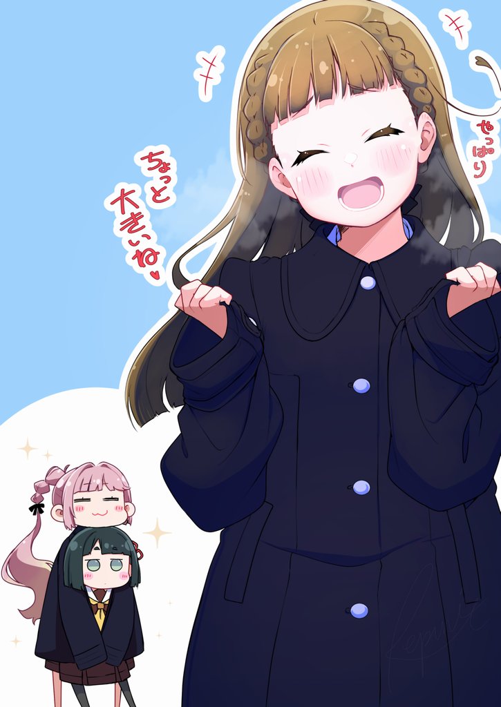 momose ginko, anyoji hime, and kachimachi kosuzu (love live! and 1 more) drawn by repunit