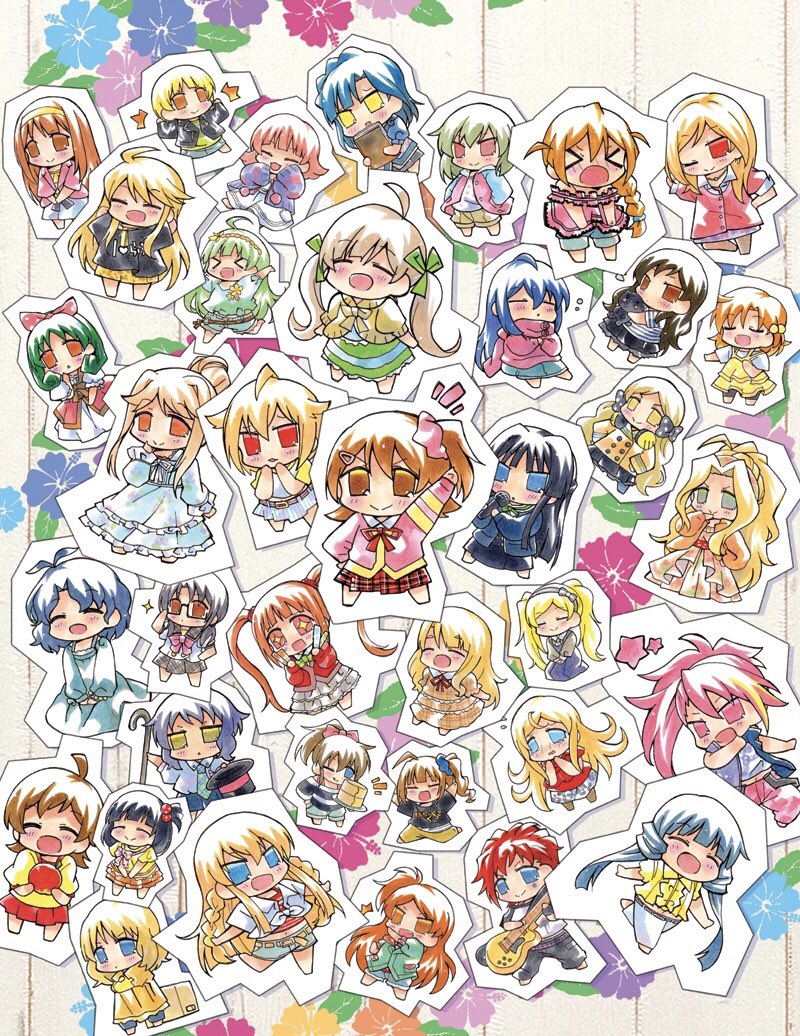 suou momoko, kitazawa shiho, makabe mizuki, nanao yuriko, ibuki tsubasa, and 32 more (idolmaster and 2 more) drawn by taka_(tokyoboogienight)