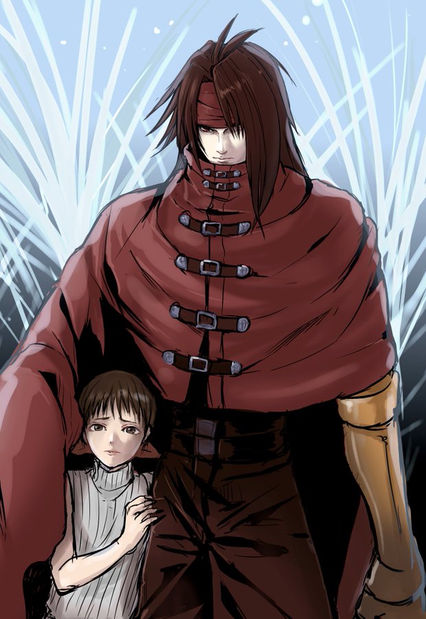 vincent valentine and marlene wallace (final fantasy and 2 more) drawn by igusaharu