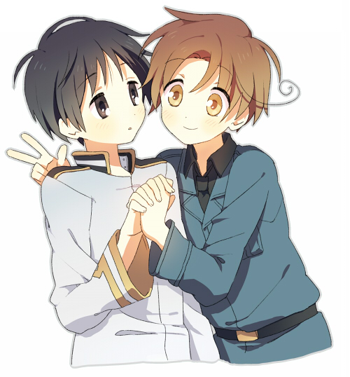 japan and northern italy (axis powers hetalia) drawn by mozu_(modagoro)