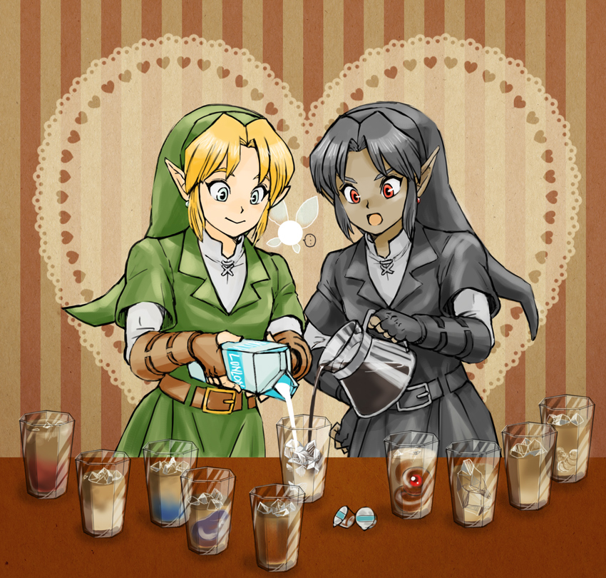 link, navi, dark link, and morpha (the legend of zelda and 1 more) drawn by hakobe_(ichiru)